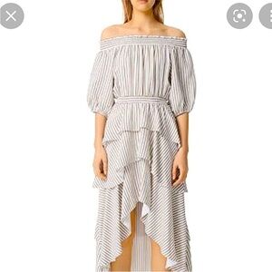 Maje striped tiered Dress, size 36. US Small